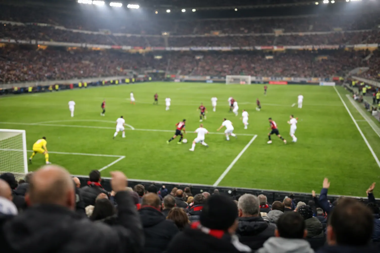 Partita di calcio Serie A vista dalle tribune